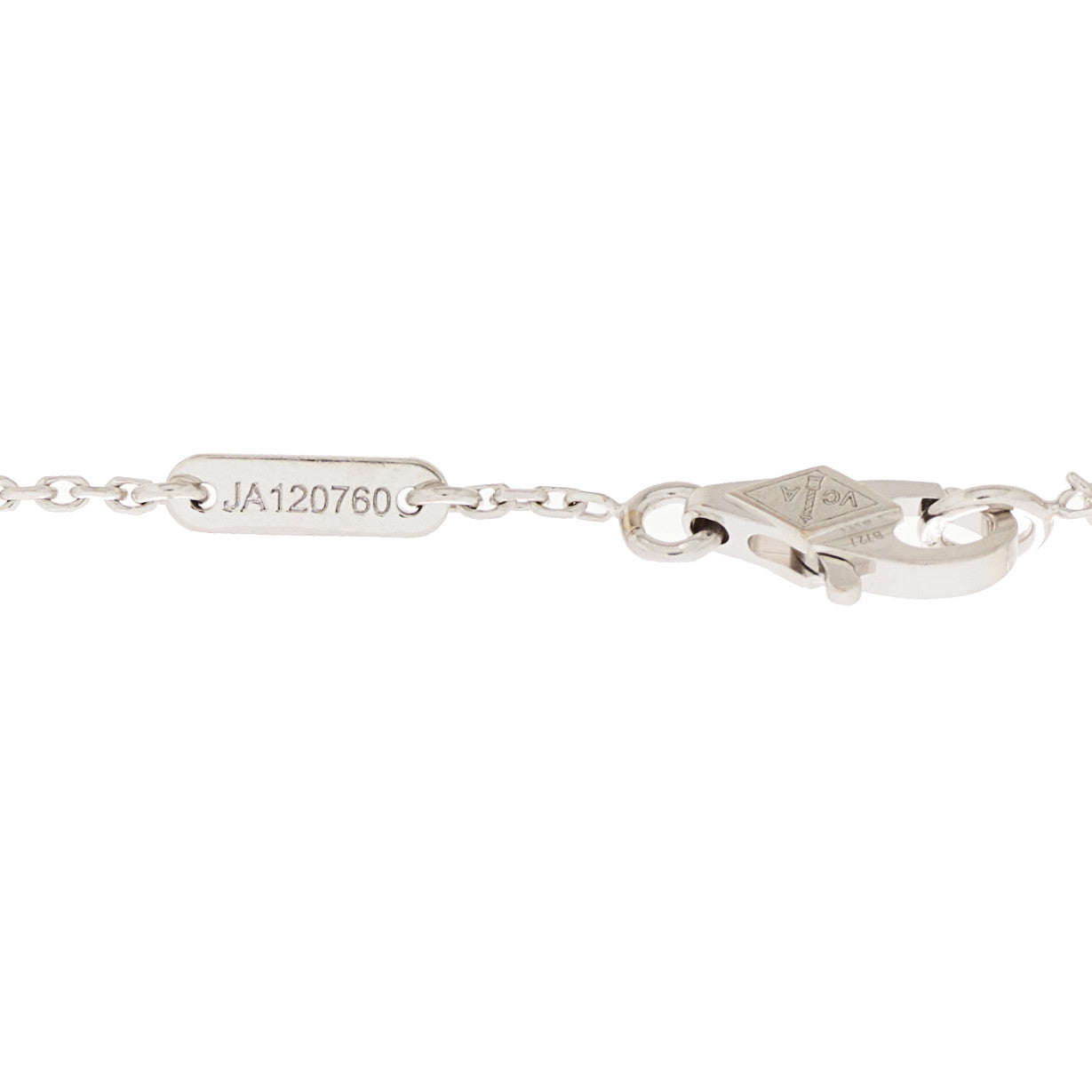 18K White Gold Diamond Sweet Alhambra Bracelet