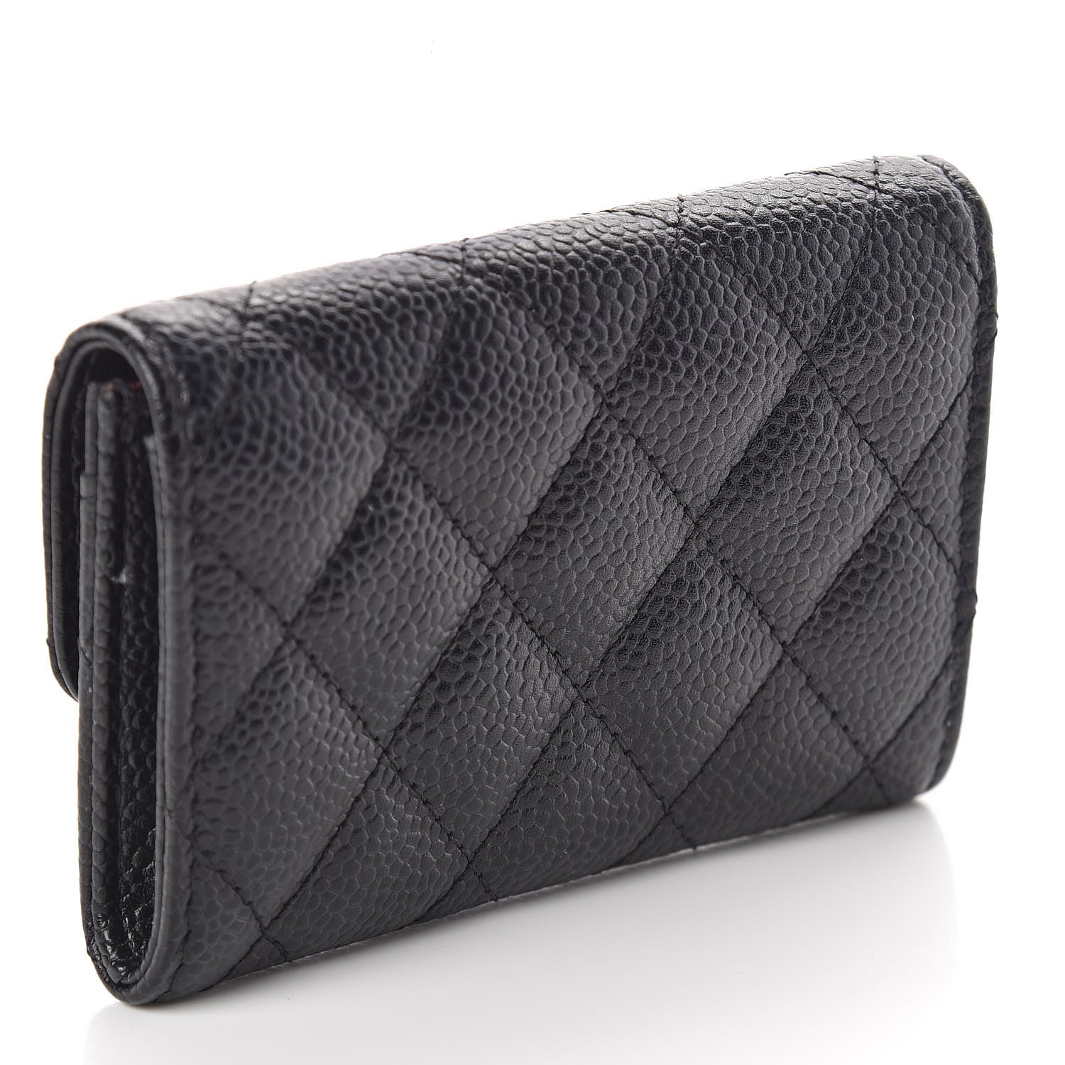Chanel Caviar Quilted Flap Card Holder Black 3 of 9