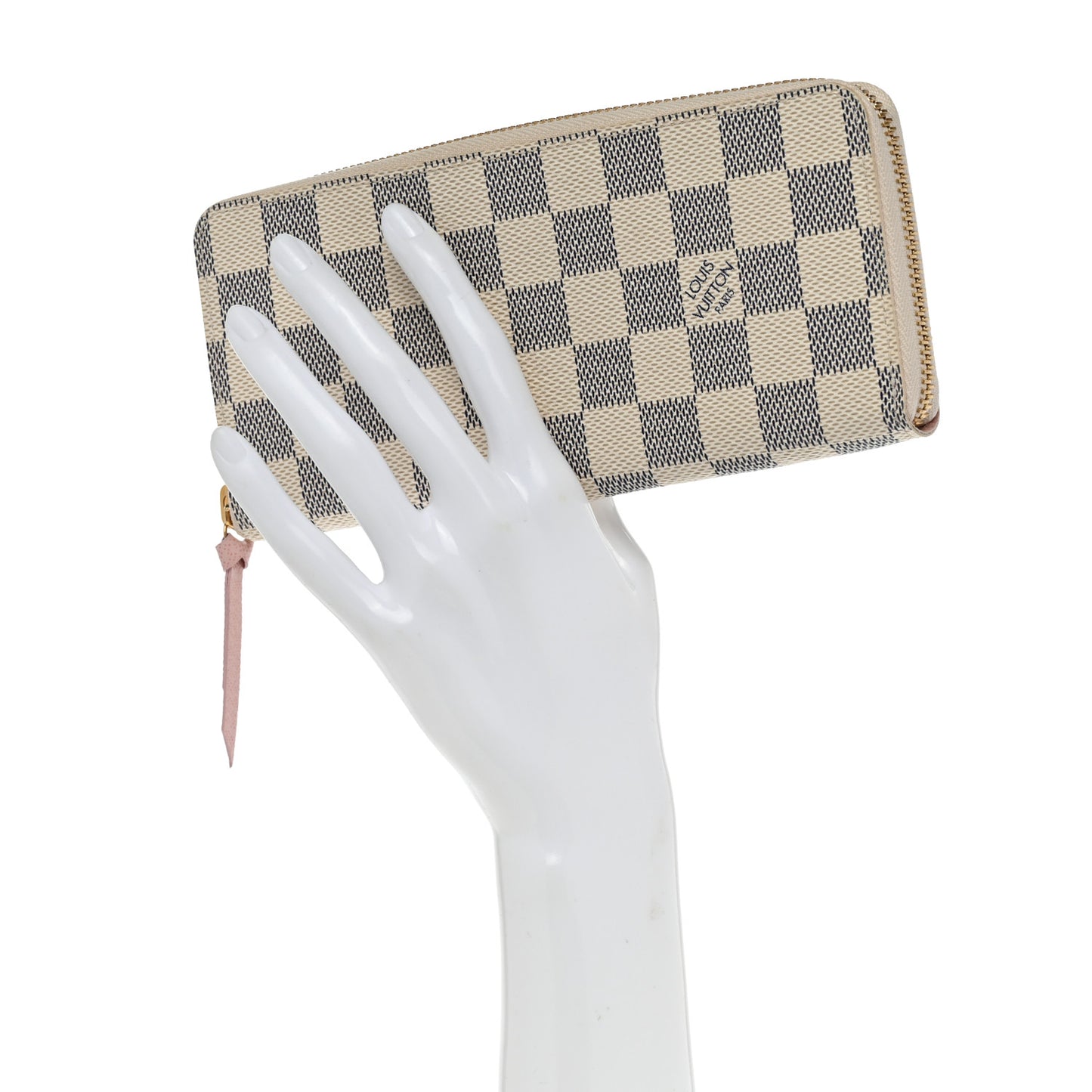Damier Azur Clemence Wallet Rose Ballerine