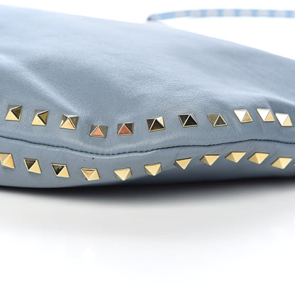 Valentino Garavani Vitello Rockstud Hobo Light Blue 10 of 11