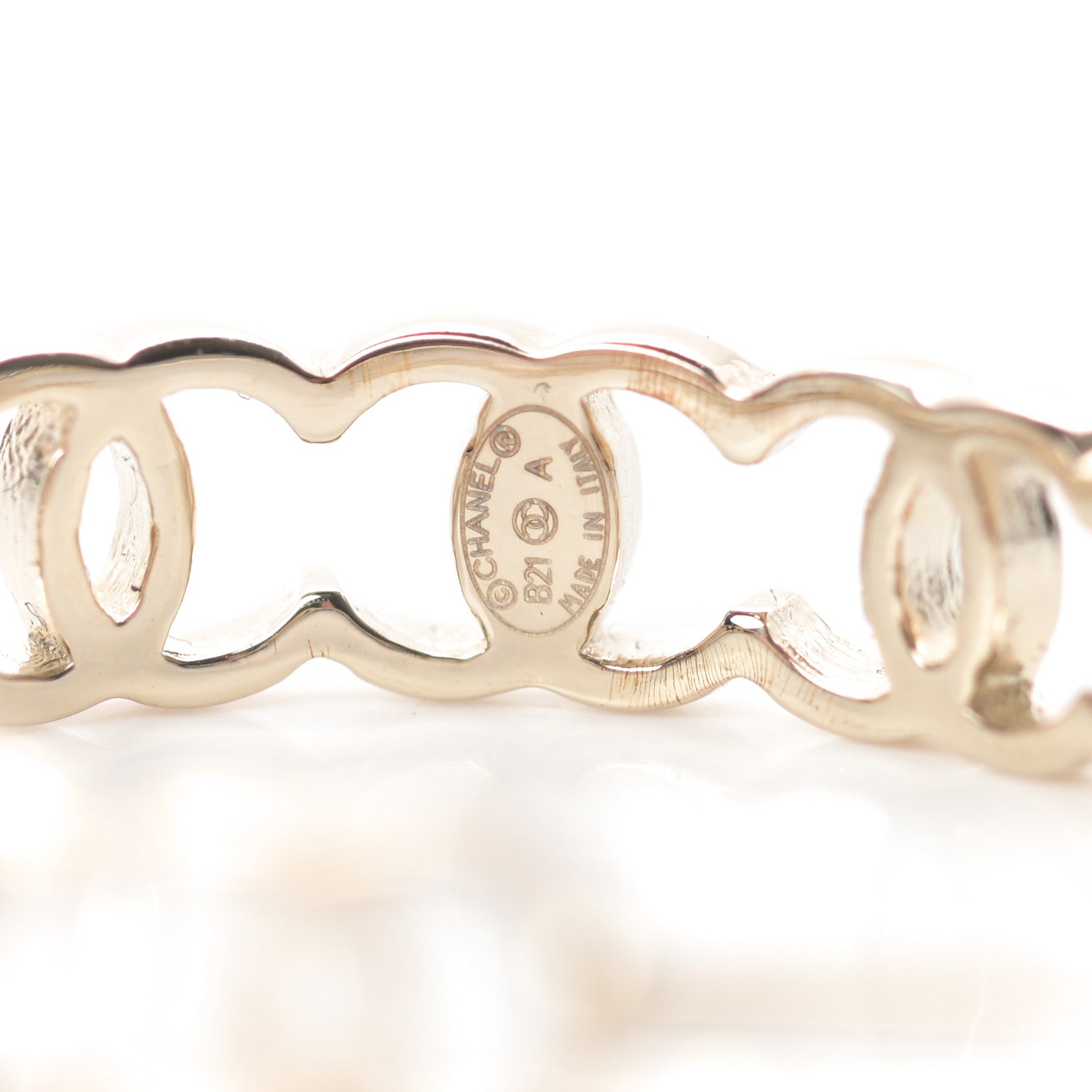 Chanel Metal CC Hoop Earrings Gold 5 of 6