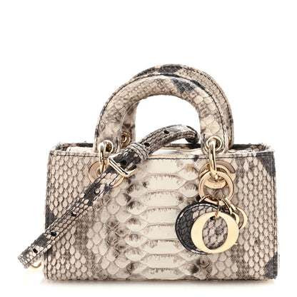 Christian Dior Snakeskin Micro Lady D-Joy Grey 1 of 9