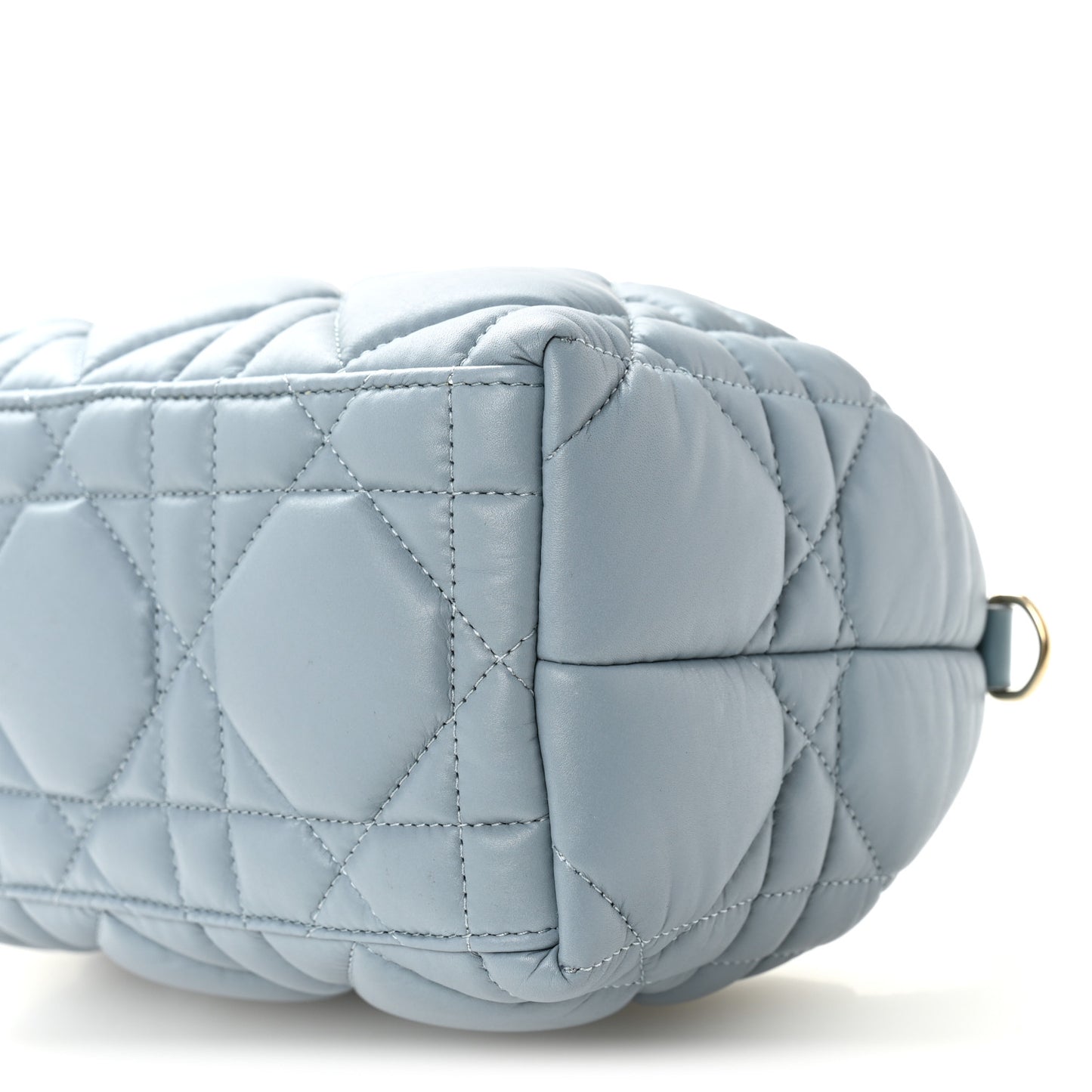 Calfskin Macrocannage Small Diortravel Nomad Pouch Bracing Blue