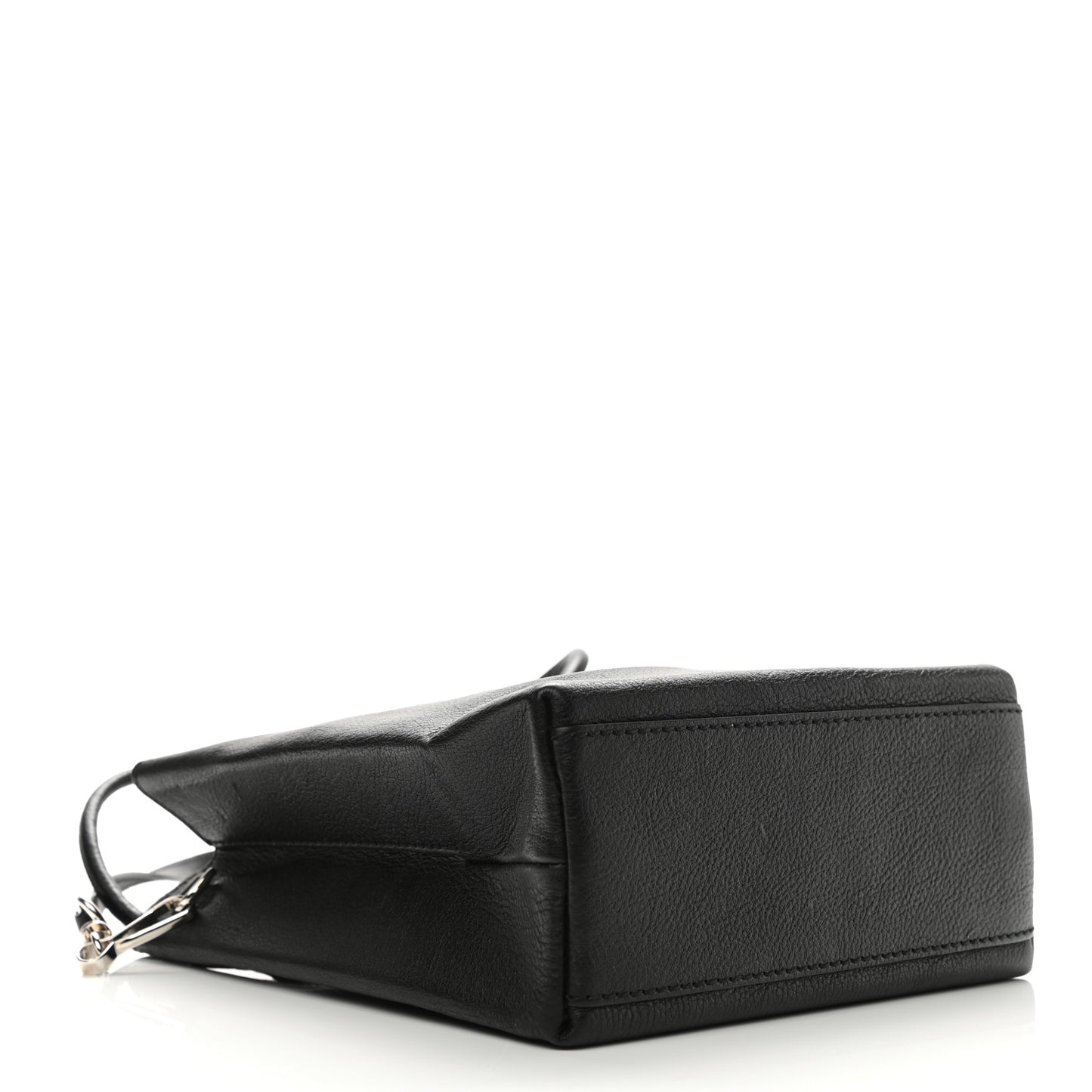 Calfskin Logo XXS Shopping Tote Black