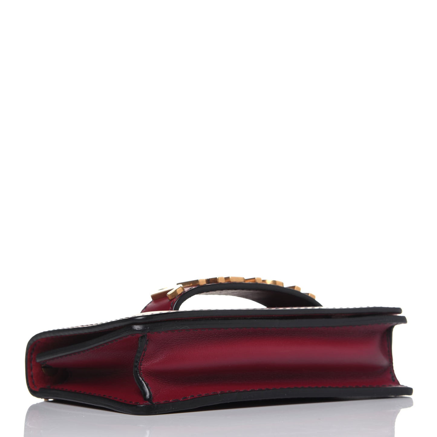 Calfskin Mini J'Adior Chain Flap Bag Red