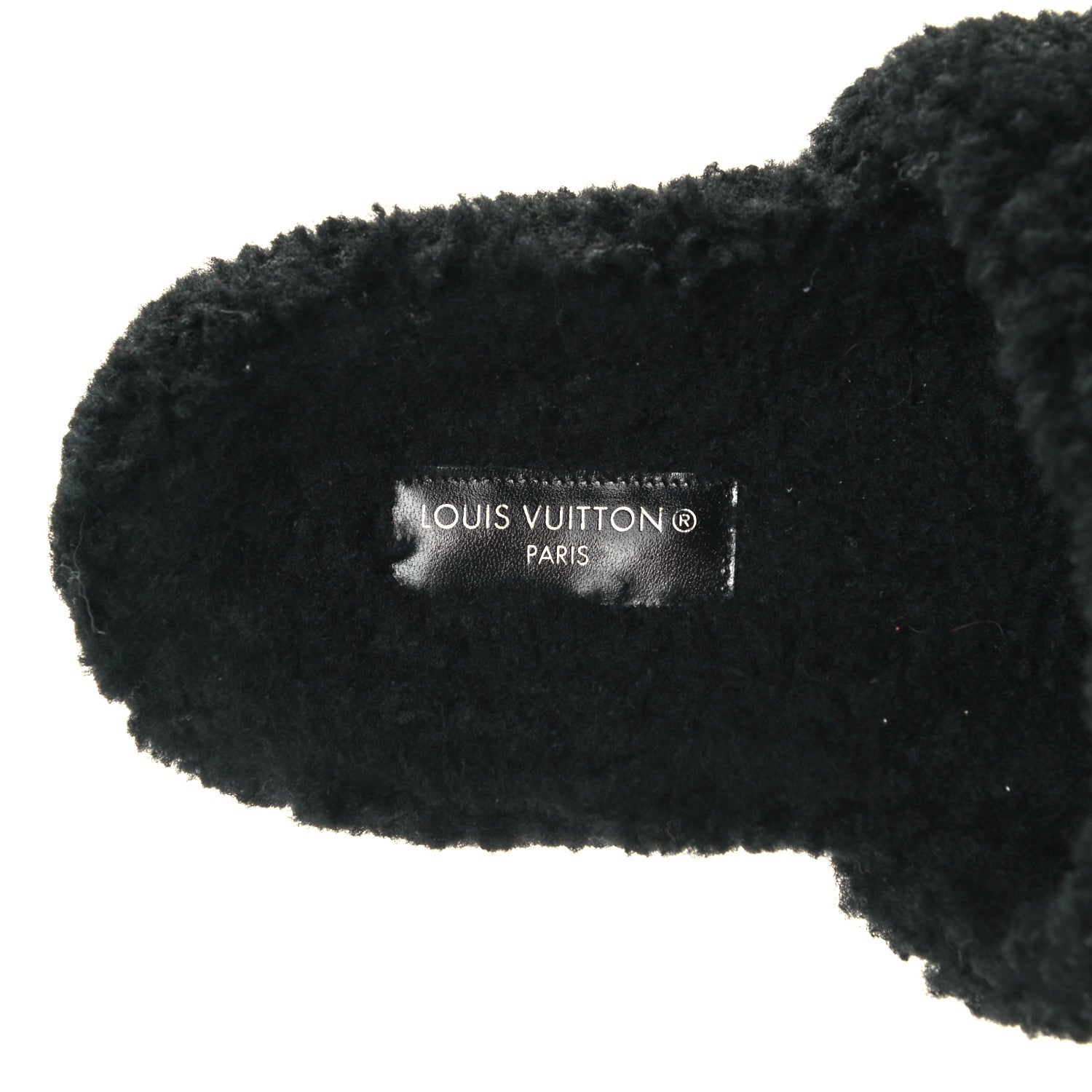 Louis Vuitton Shearling Monogram Giant Paseo Flat Comfort Mule 38 Black 9 of 10