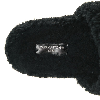 Louis Vuitton Shearling Monogram Giant Paseo Flat Comfort Mule 38 Black 9 of 10
