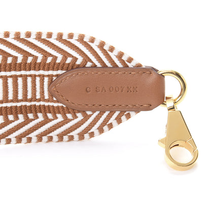 Hermes Toile Swift 50mm Sangle Cavale Shoulder Strap Ecru Beige Gold 4 of 4