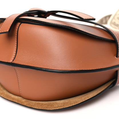 Loewe Calfskin Jacquard Small Gate Dual Bag Tan 9 of 9