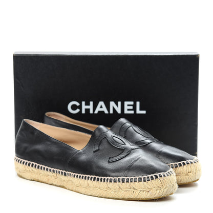 Chanel Lambskin CC Espadrilles 39 Black 13 of 13