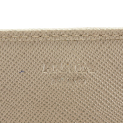 Prada Saffiano Metal Oro Chain Wallet Argilla 6 of 7