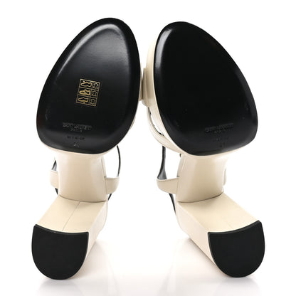 Saint Laurent Vendome Bianca 85 Platform Sandals 41 Pearl 5 of 9