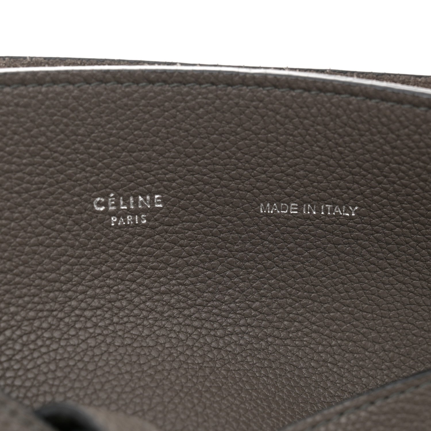 Celine Soft Grained Calfskin Small Belt Cabas Phantom Medium Grey 7 of 15