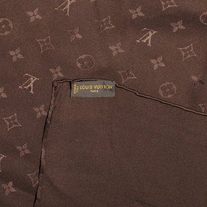 Louis Vuitton Silk Monogram Monaco Scarf Brown 4 of 5