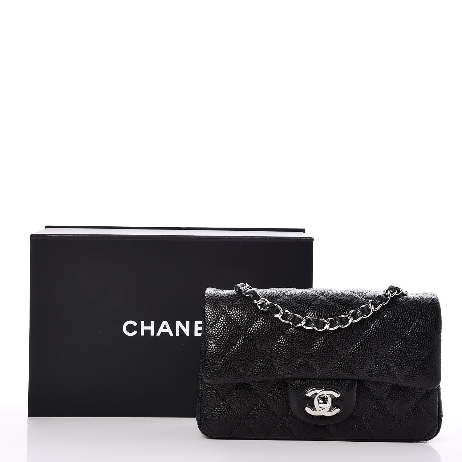 Chanel Caviar Quilted Mini Rectangular Flap Black 8 of 8