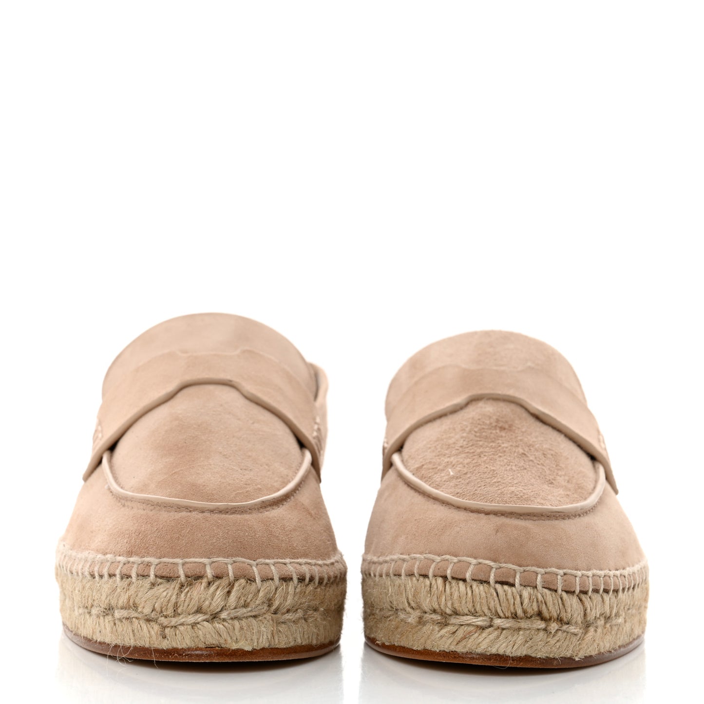 Suede Calfskin Womens Trip Espadrilles 37 Bois de Santal
