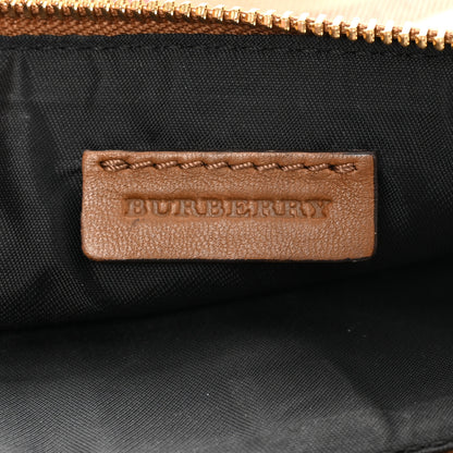 Burberry House Check Calfskin Broguing Crossbody Clutch Bag Brown 6 of 14