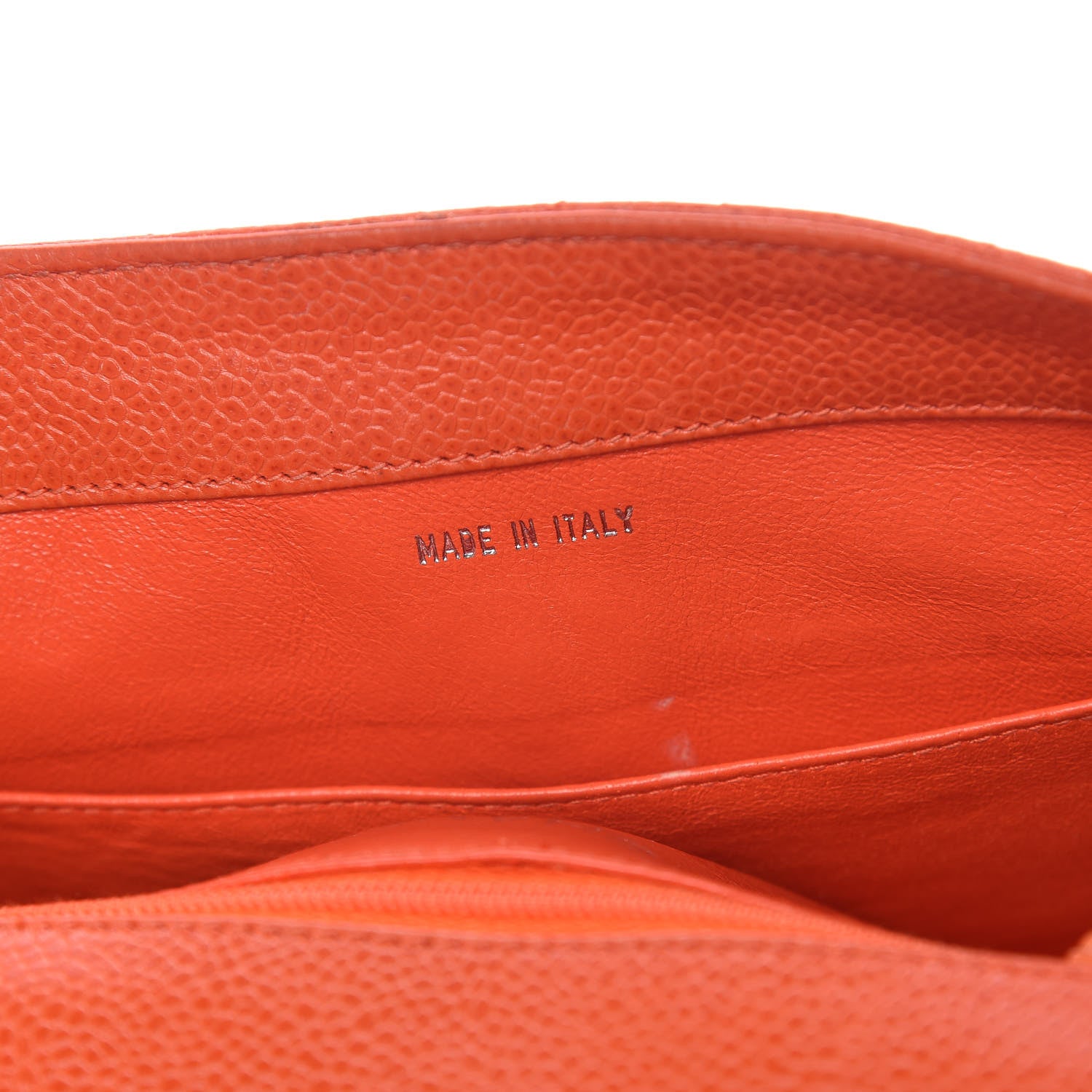 Chanel Caviar Quilted Shoulder Bag Orange 7 of 17