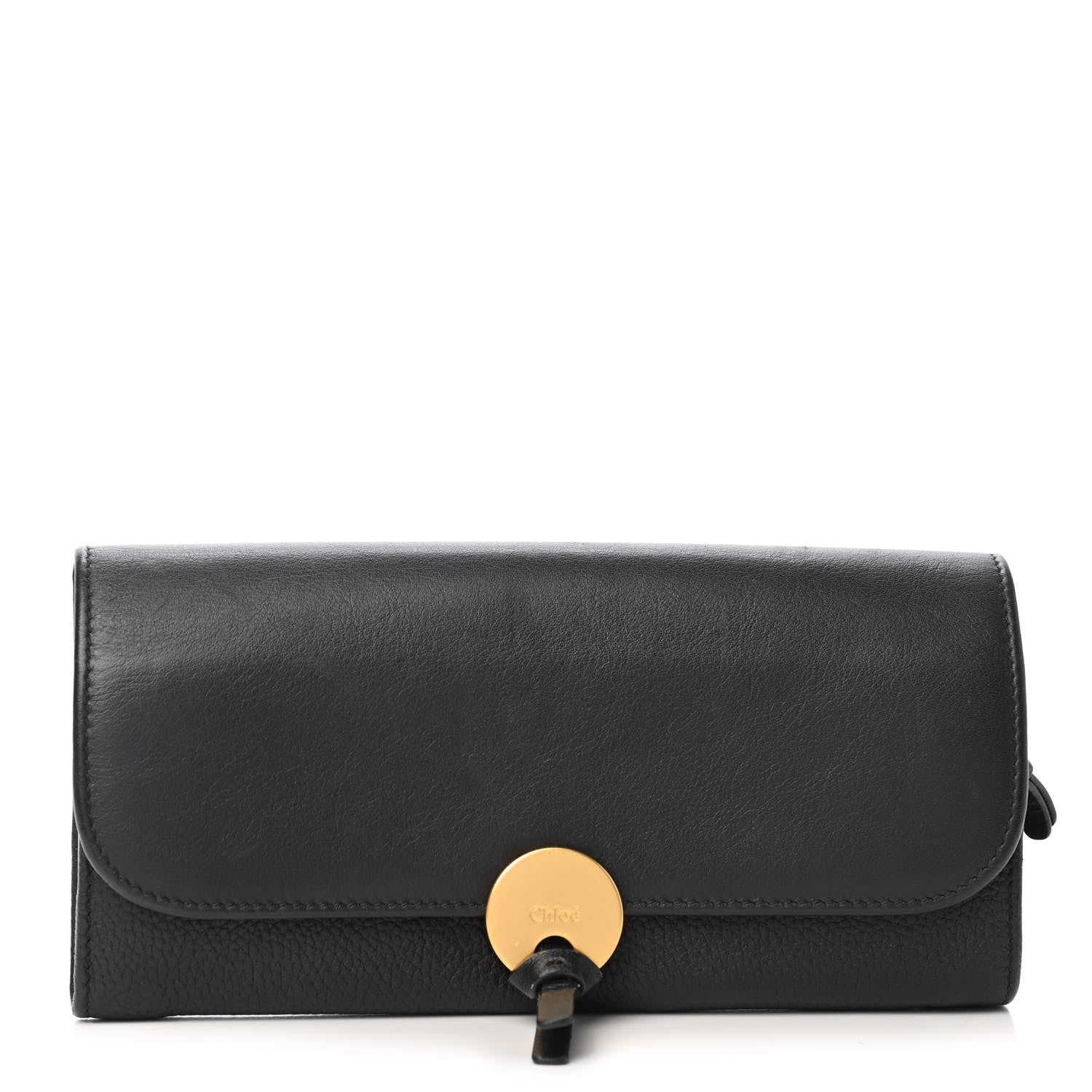 Chloe Grained Smooth Calfskin Small Indy Long Wallet Black 1 of 4