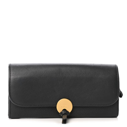 Chloe Grained Smooth Calfskin Small Indy Long Wallet Black 1 of 4