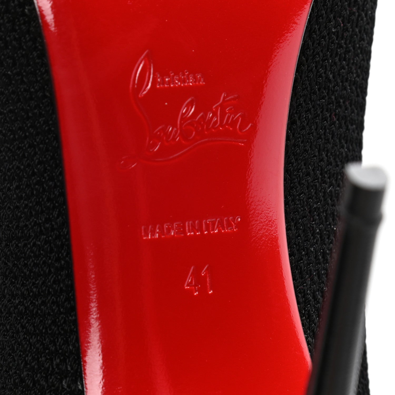 Christian Louboutin Shiny Nappa Maille Tricot Dovi Dova 100 Ankle Boots 41 Black 8 of 10