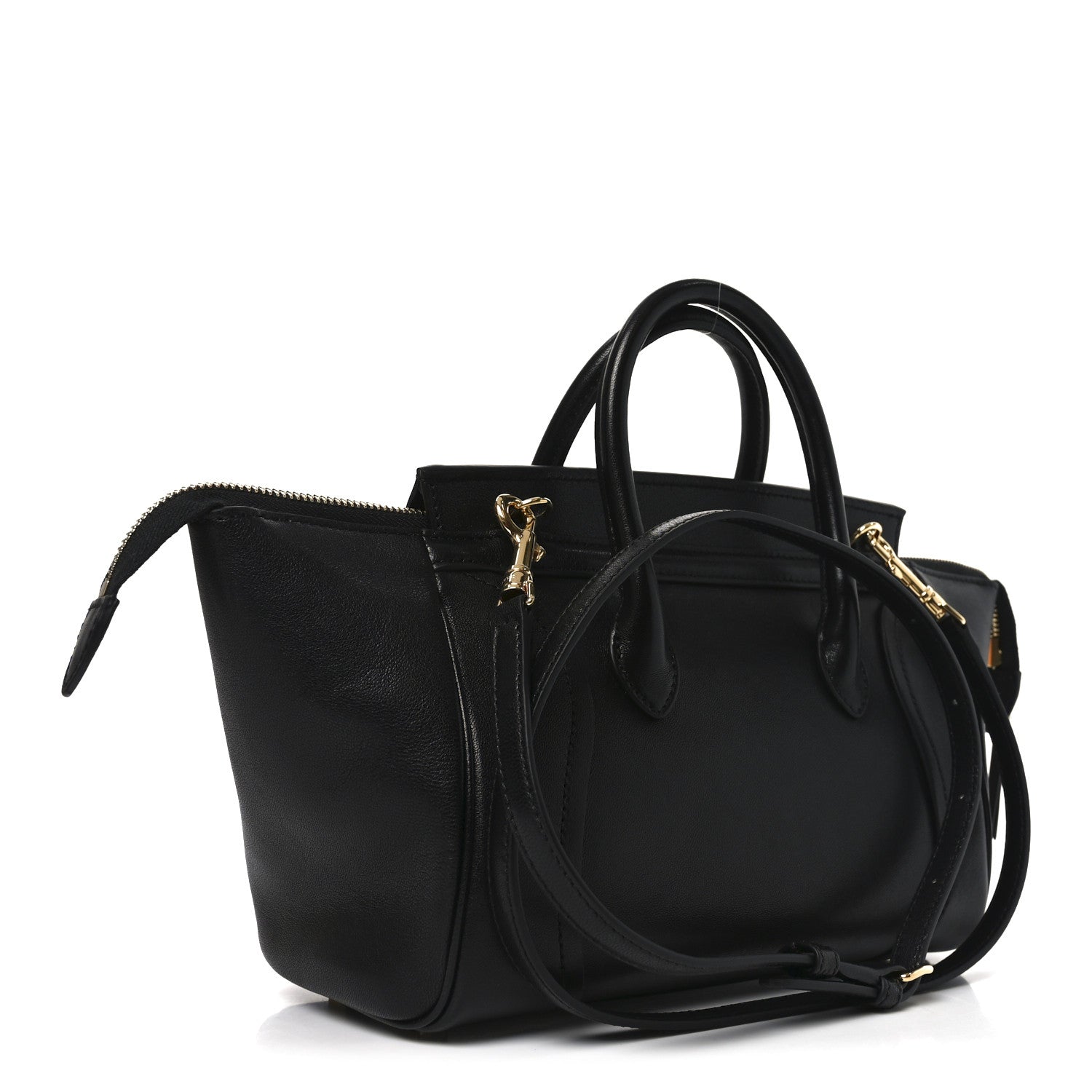 Celine Supple Shiny Lambskin Little New Luggage Black 3 of 9