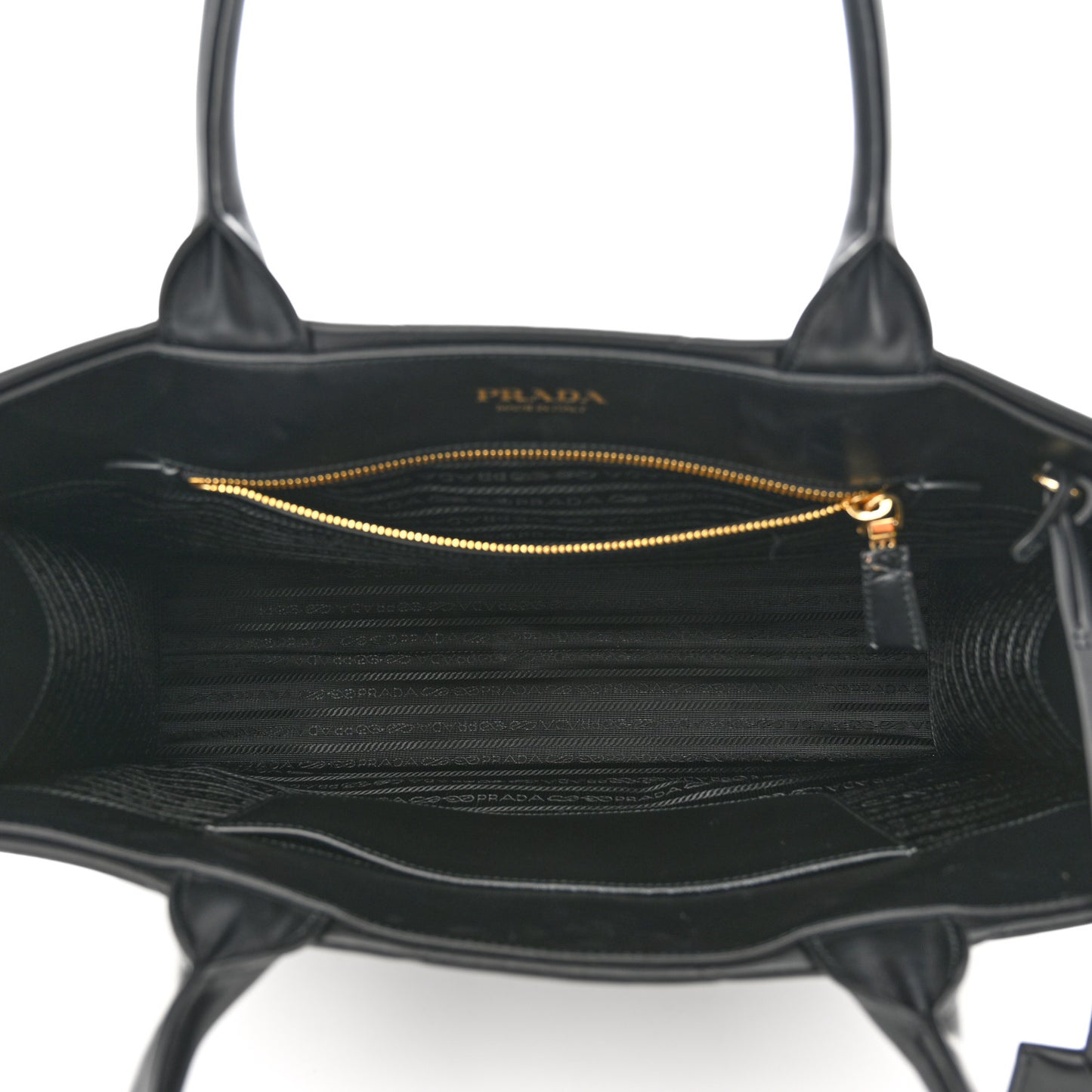 Soft Calfskin Triangolo Symbole Embossed Large Tote Black