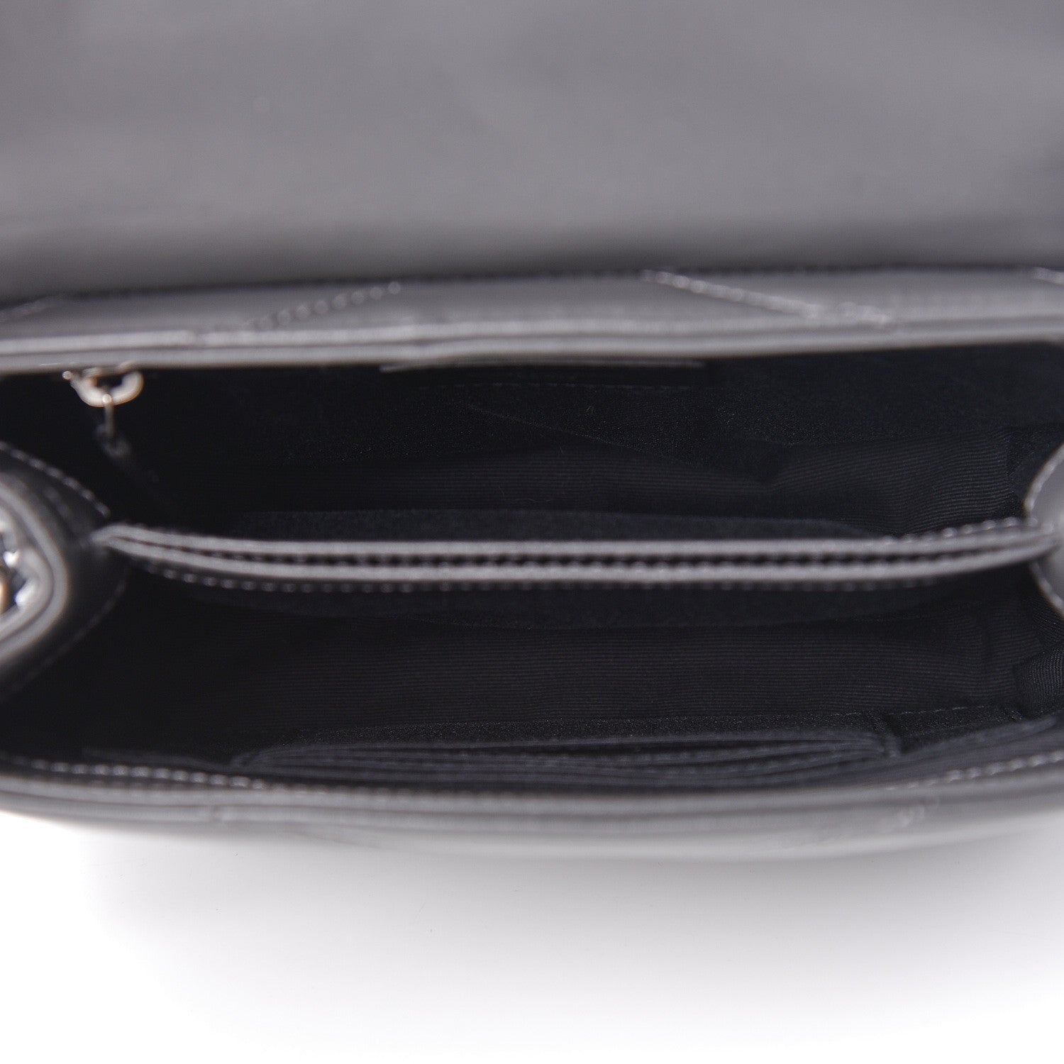 Saint Laurent Calfskin Y Quilted Monogram Toy Loulou Crossbody Bag Storm 5 of 11