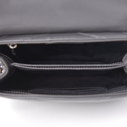 Saint Laurent Calfskin Y Quilted Monogram Toy Loulou Crossbody Bag Storm 5 of 11