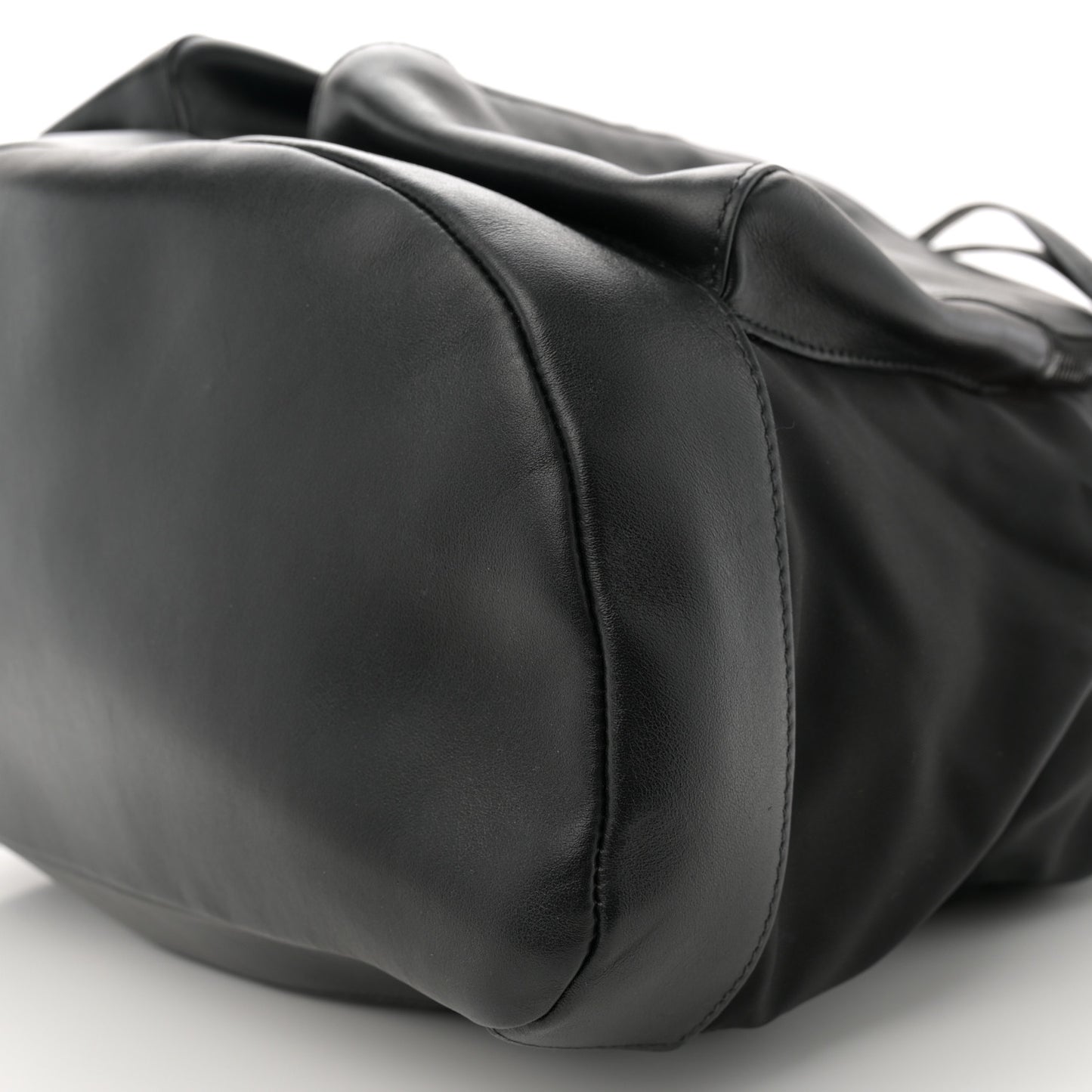 Tessuto Nylon Soft Calfskin Pocket Backpack Black