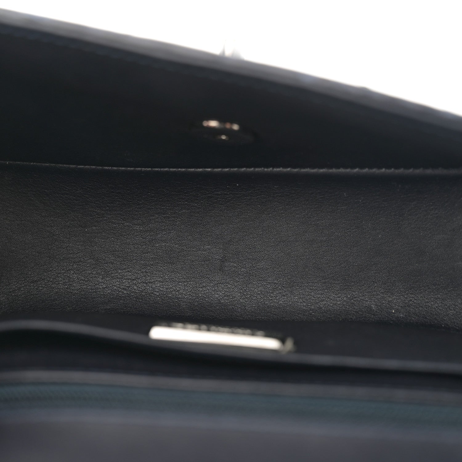 Chanel Snakeskin Mini Rectangular Flap Navy Blue 5 of 12