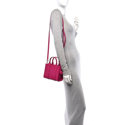Marc Jacobs Grained Calfskin Mini The Tote Bag Lipstick Pink 2 of 10