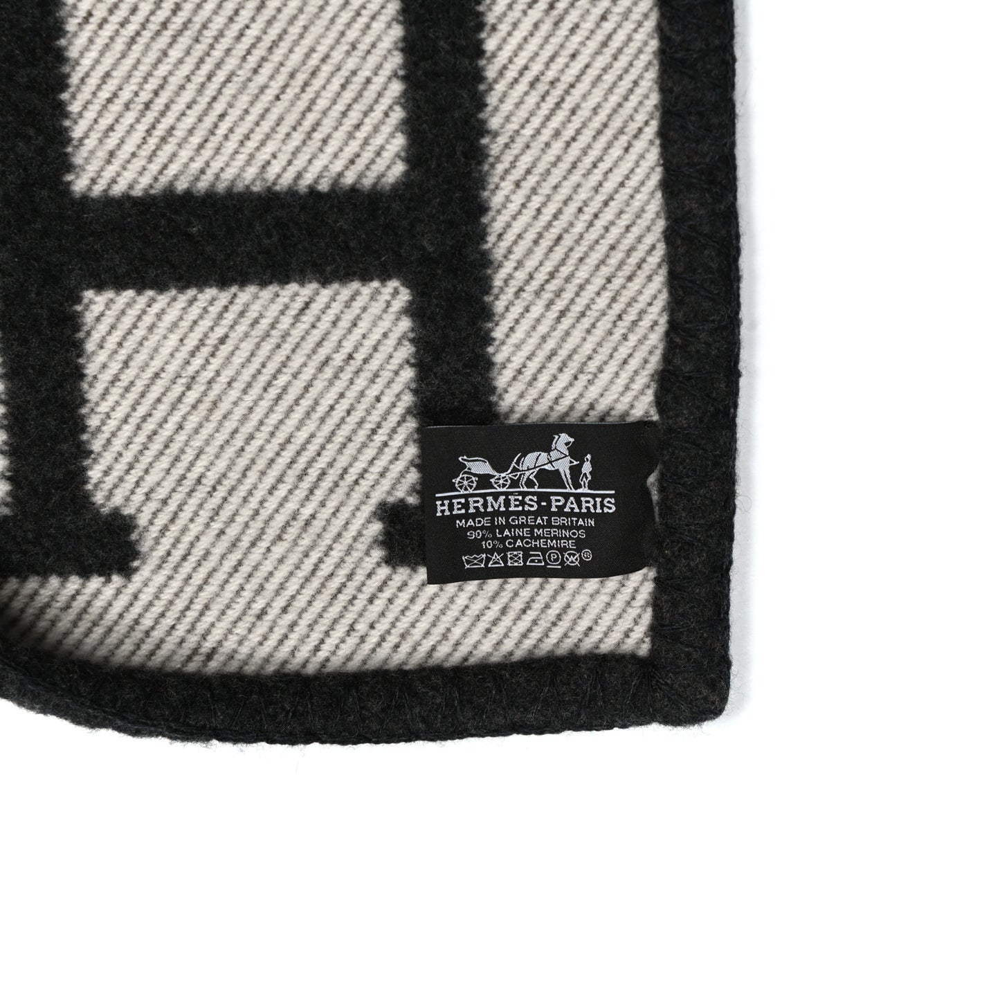 Wool Cashmere Avalon Blanket Ecru Gris Fonce