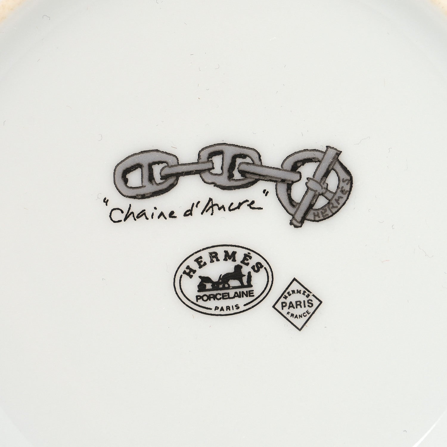 Hermes Porcelain Platinum Chaine d'Ancre Tea Cup and Saucer Set of 2 11 of 14