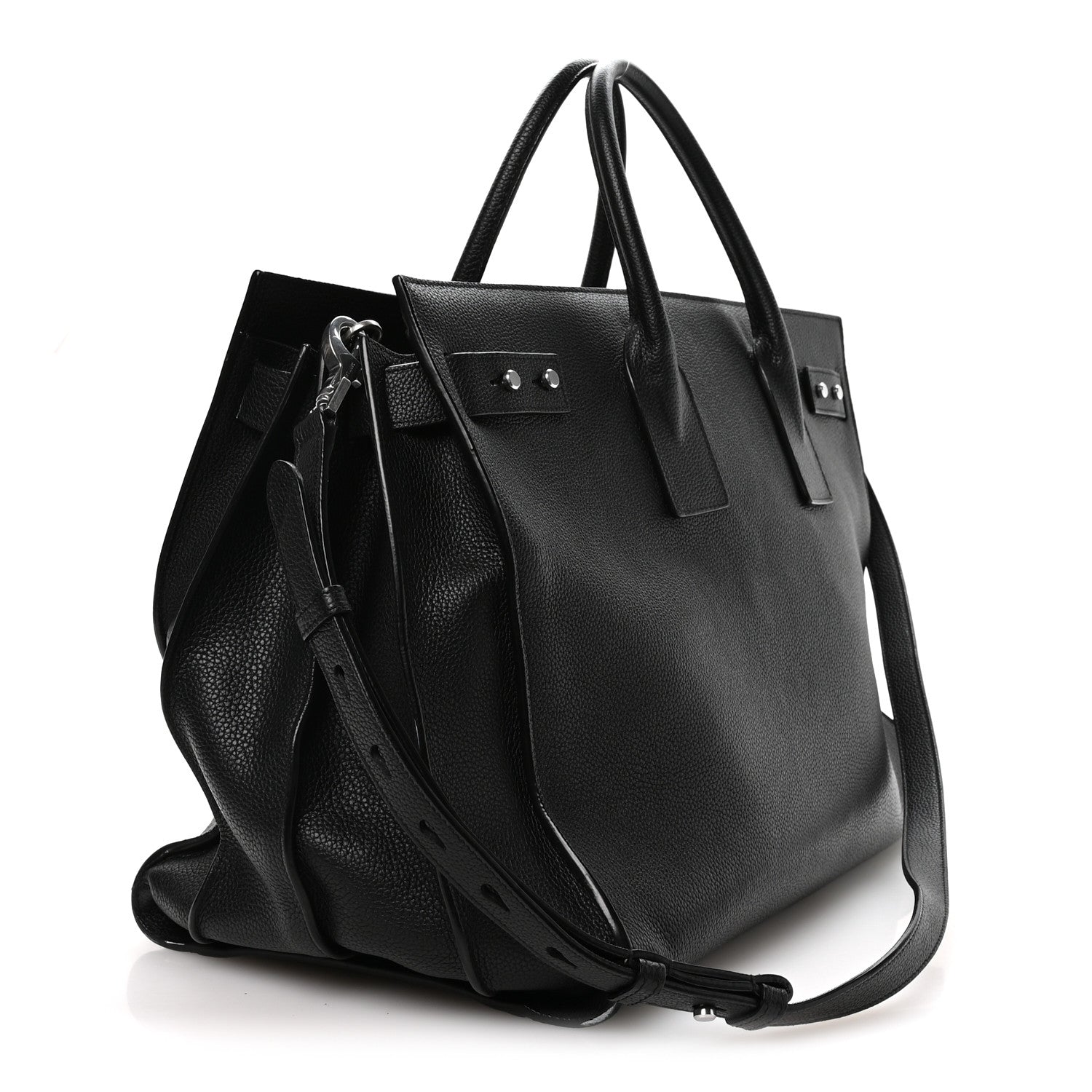 Saint Laurent Grained Calfskin Large Souple Sac De Jour Black 4 of 11