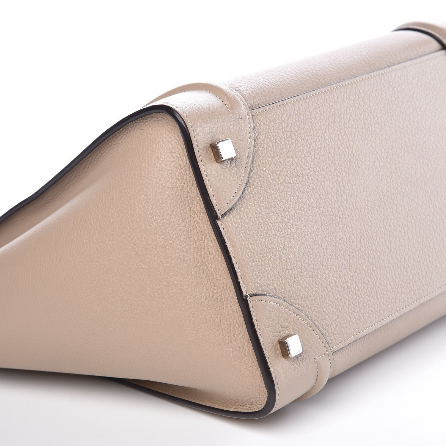 Celine Drummed Calfskin Mini Luggage Dune 9 of 11