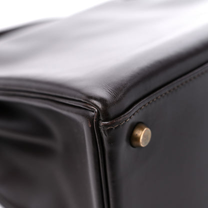 Hermes Box Kelly Retourne 28 Chocolate 10 of 17