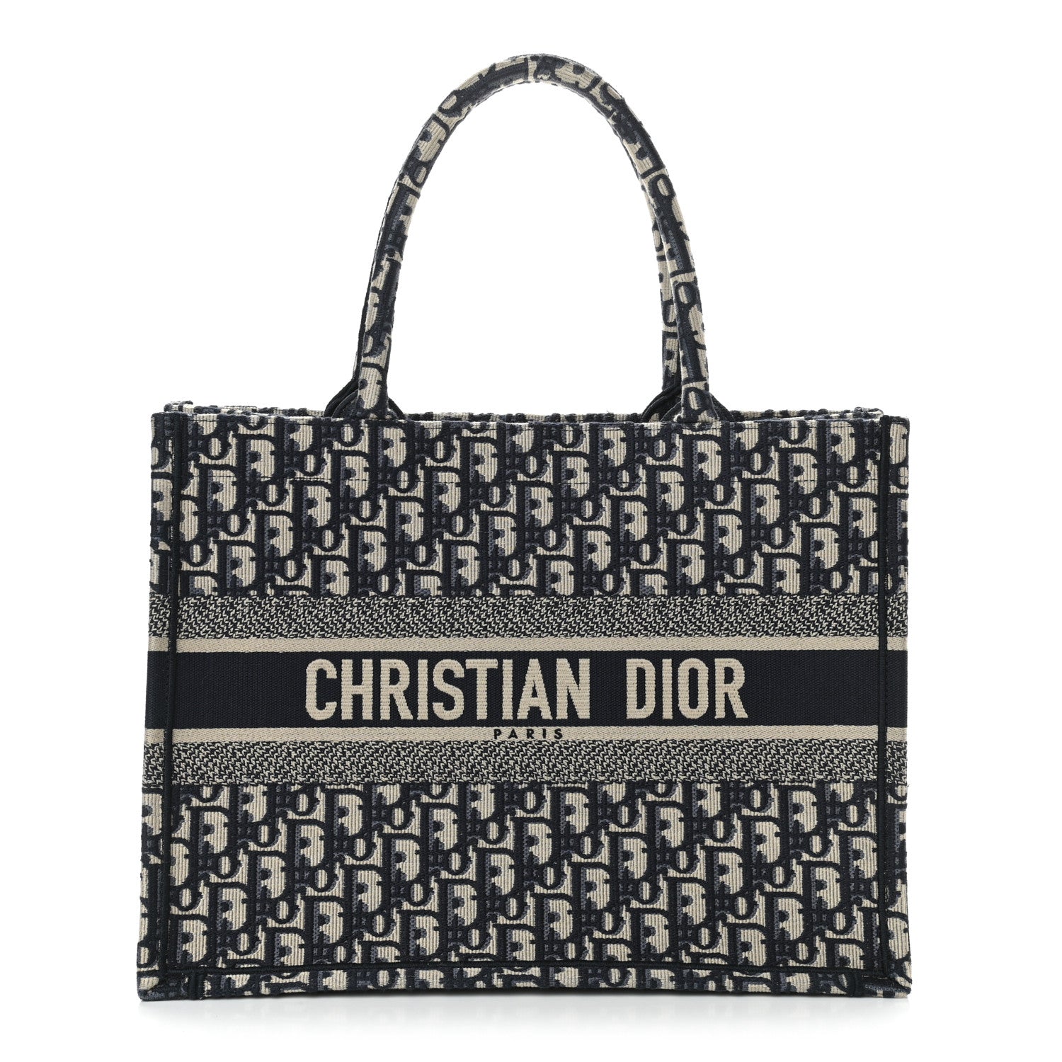 Christian Dior Oblique Medium Book Tote Blue Multicolor 1 of 10