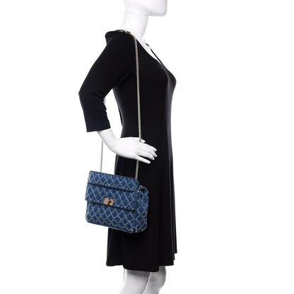 Valentino Garavani Denim Medium Rockstud Spike Shoulder Bag Denim 2 of 9