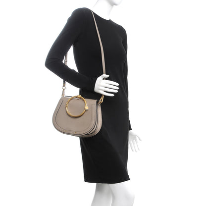 Chloe Calfskin Suede Medium Nile Bracelet Bag Motty Grey 2 of 7