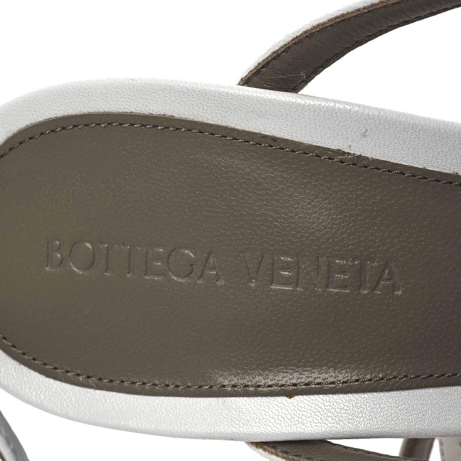 Bottega Veneta Lambskin Stretch Multi Strap 90mm Sandals 39.5 Optic White 9 of 11