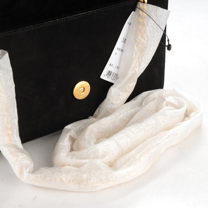 Saint Laurent Suede Fringe Small Monogram Satchel Black 8 of 8