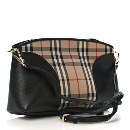 Burberry Horseferry Check Small Chichester Crossbody Clutch Bag Black 3 of 10