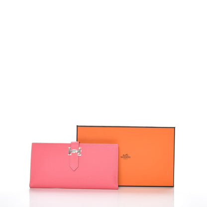 Hermes Epsom Bearn Gusset Wallet Rose Azalee 8 of 8