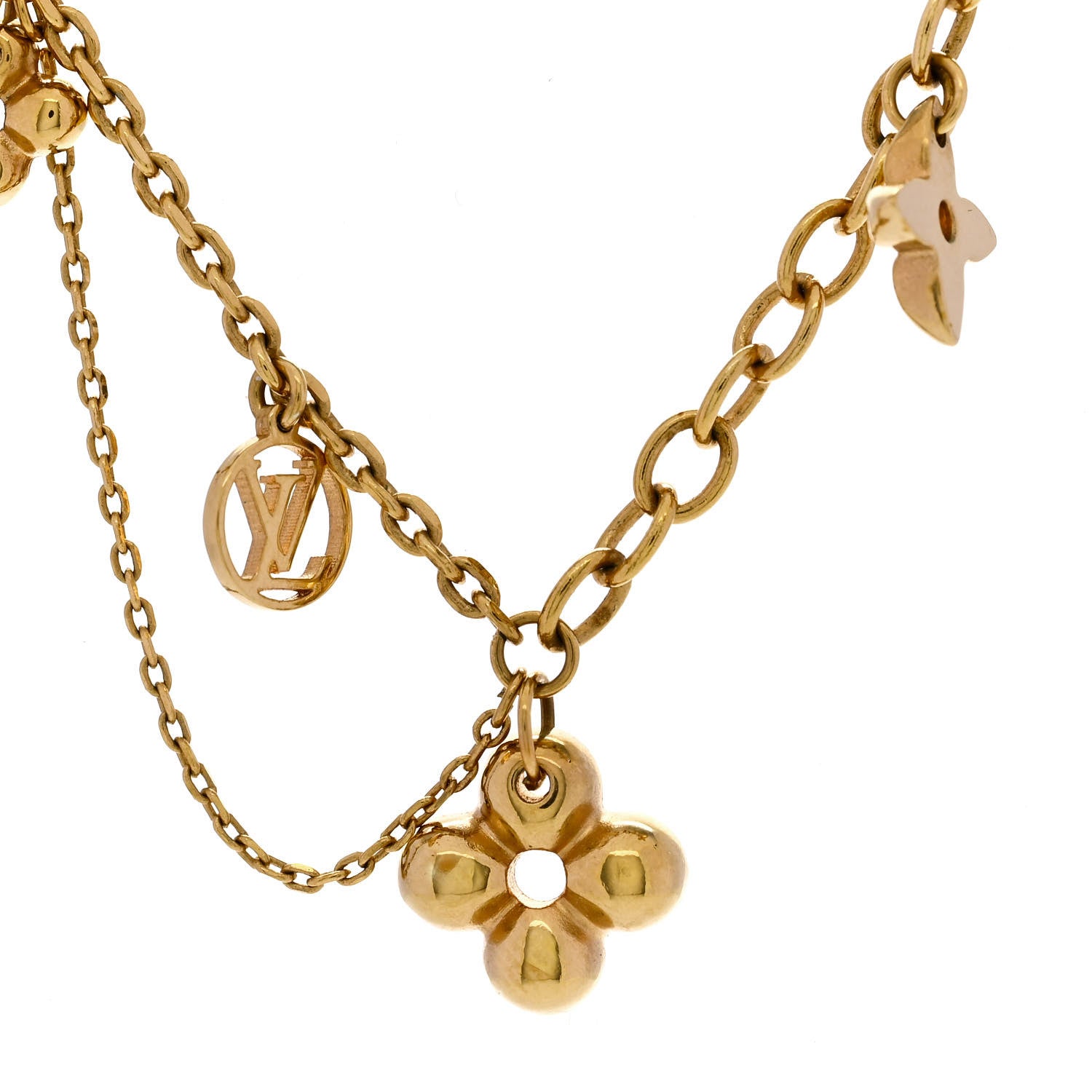 Louis Vuitton Metal Blooming Supple Necklace Gold 4 of 7