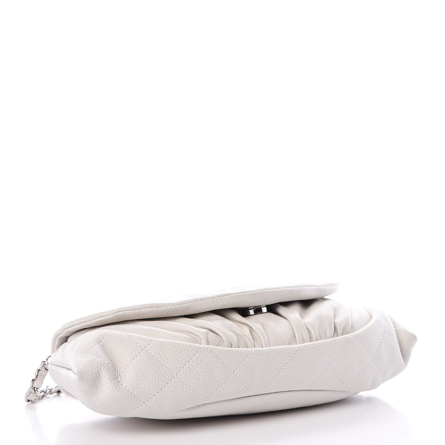 Chanel Caviar Half Moon Wallet On Chain WOC White 4 of 13