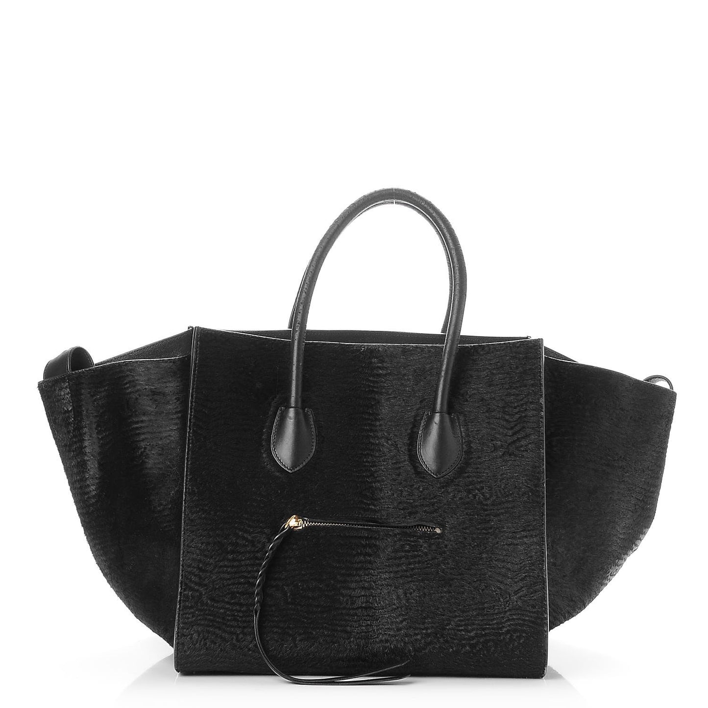 Astrakhan Pony Hair Medium Phantom Luggage Black