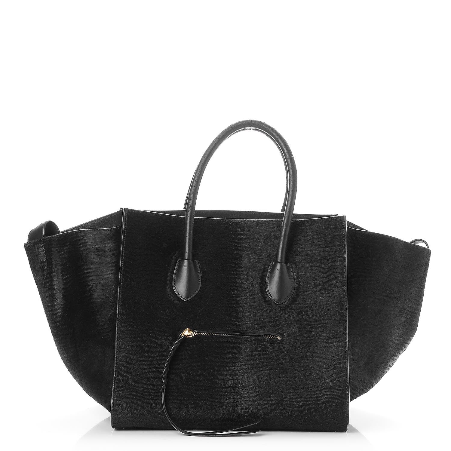 Celine Astrakhan Pony Hair Medium Phantom Luggage Black 1 of 13