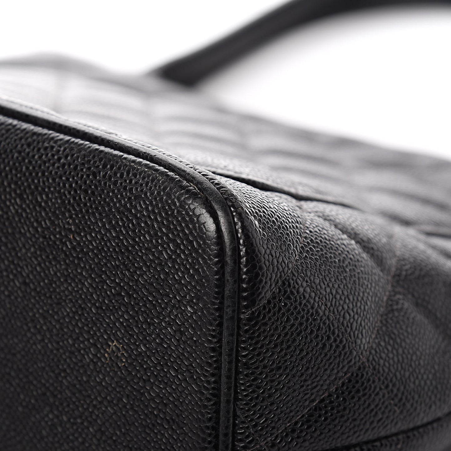 Caviar Quilted Medallion Tote Black
