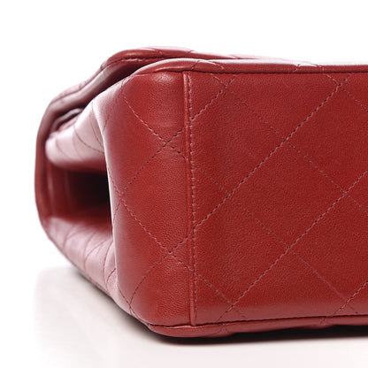 Chanel Lambskin Quilted Maxi Double Flap Dark Red 8 of 14